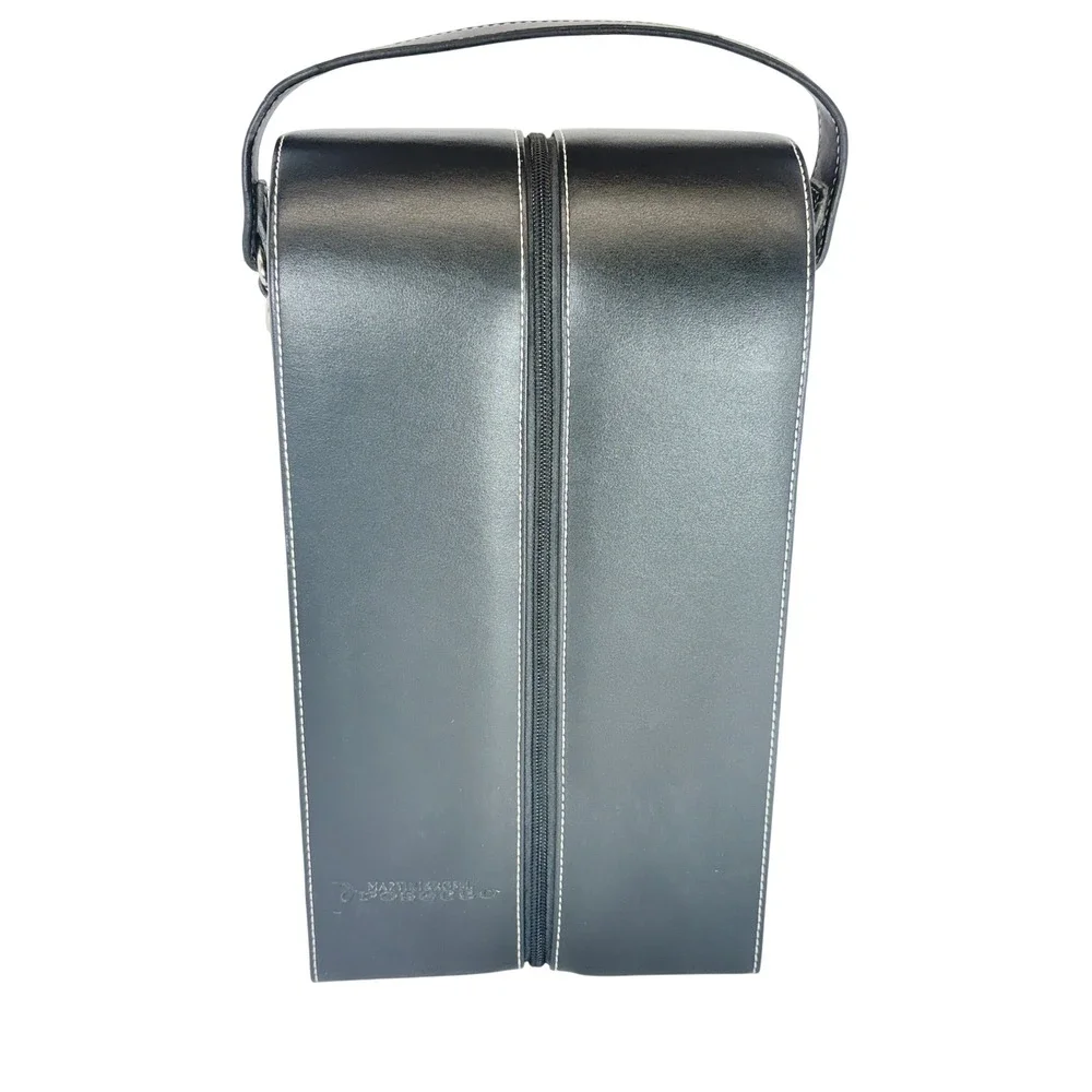 Martini & Rossi‎ Prosecco Double Wine Bottle Carrier Black Faux Leather